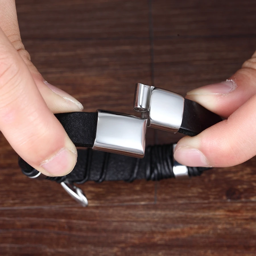 Pulseira de Couro XQNI "Cross" - Imagem 6