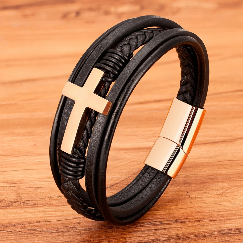 Pulseira de Couro XQNI "Cross" - Imagem 10