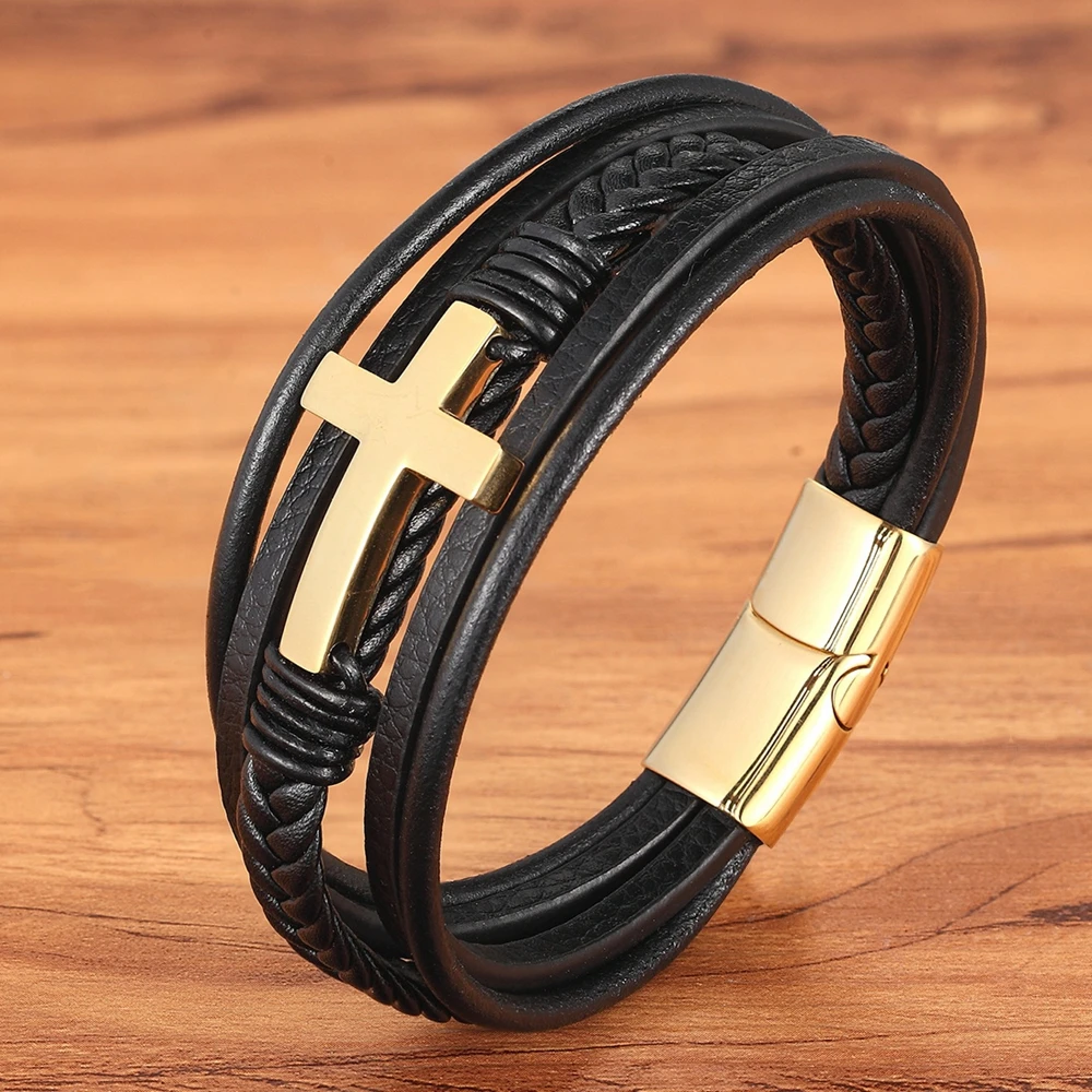 Pulseira de Couro XQNI "Cross" - Imagem 9