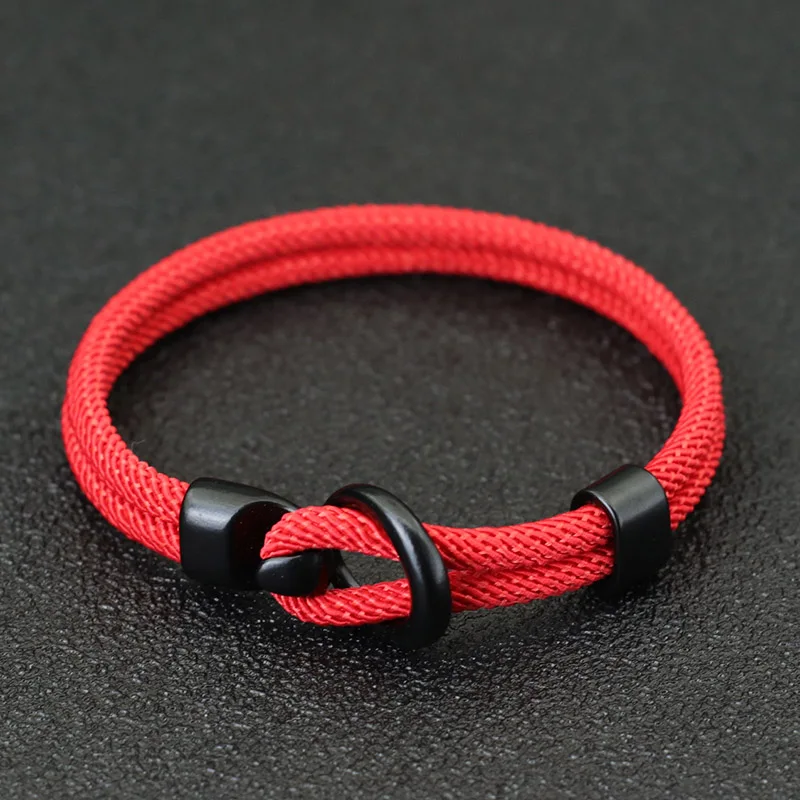 Pulseira Masculina de Corda Trançada com Fecho de Gancho em Liga de Zinco - Imagem 9