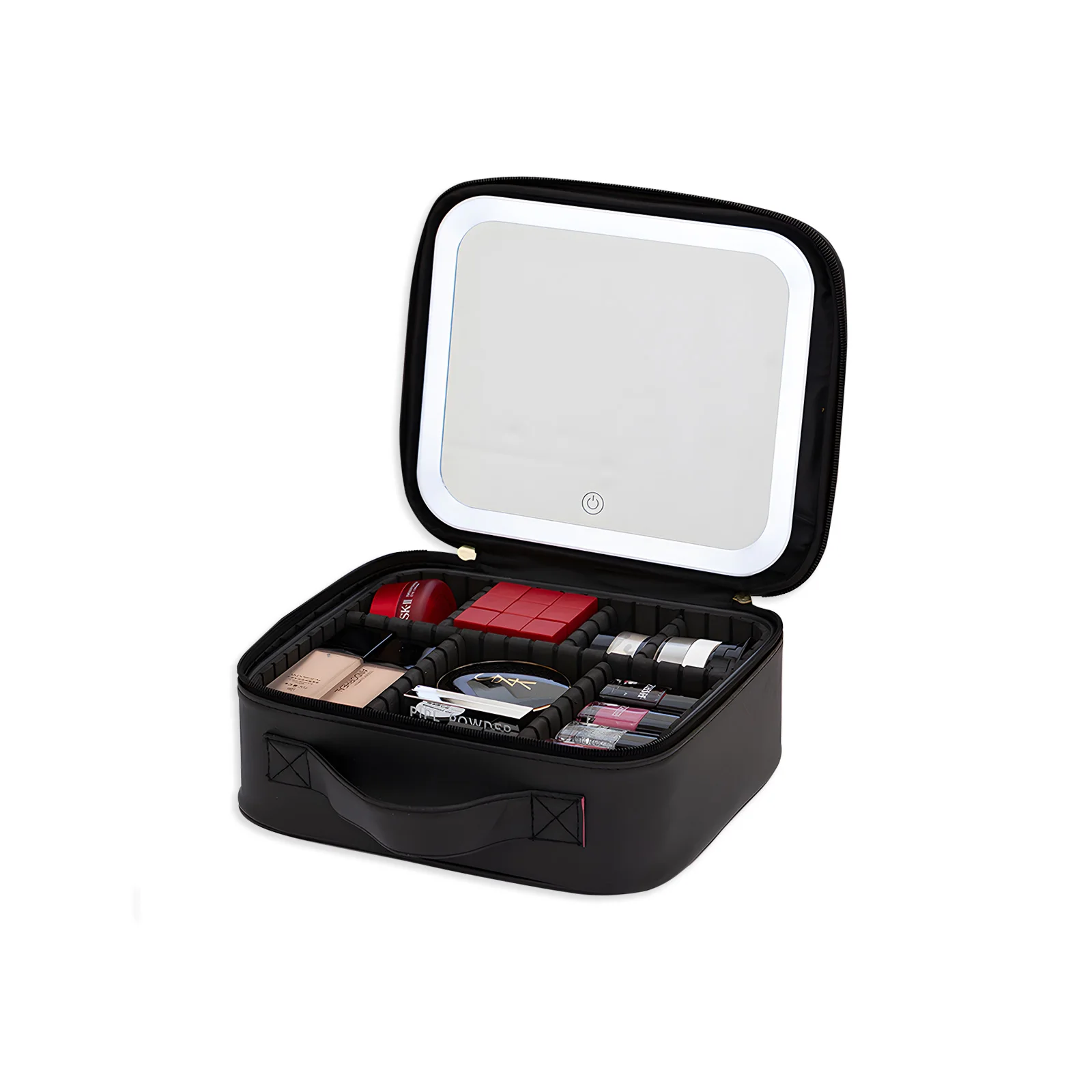 Porta Maquiagem com Espelho e Luz Led