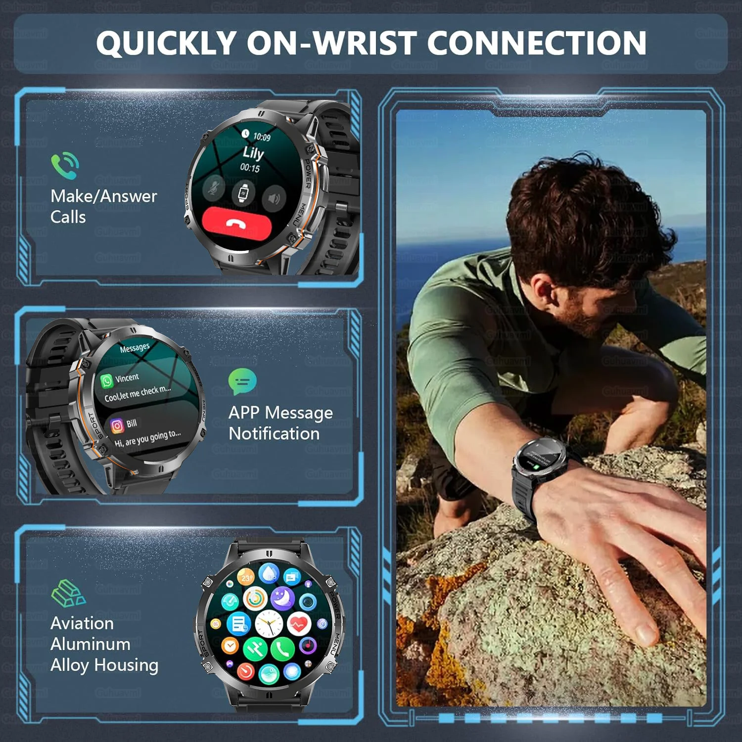T-Rex 3 Smartwatch Militar - Imagem 4
