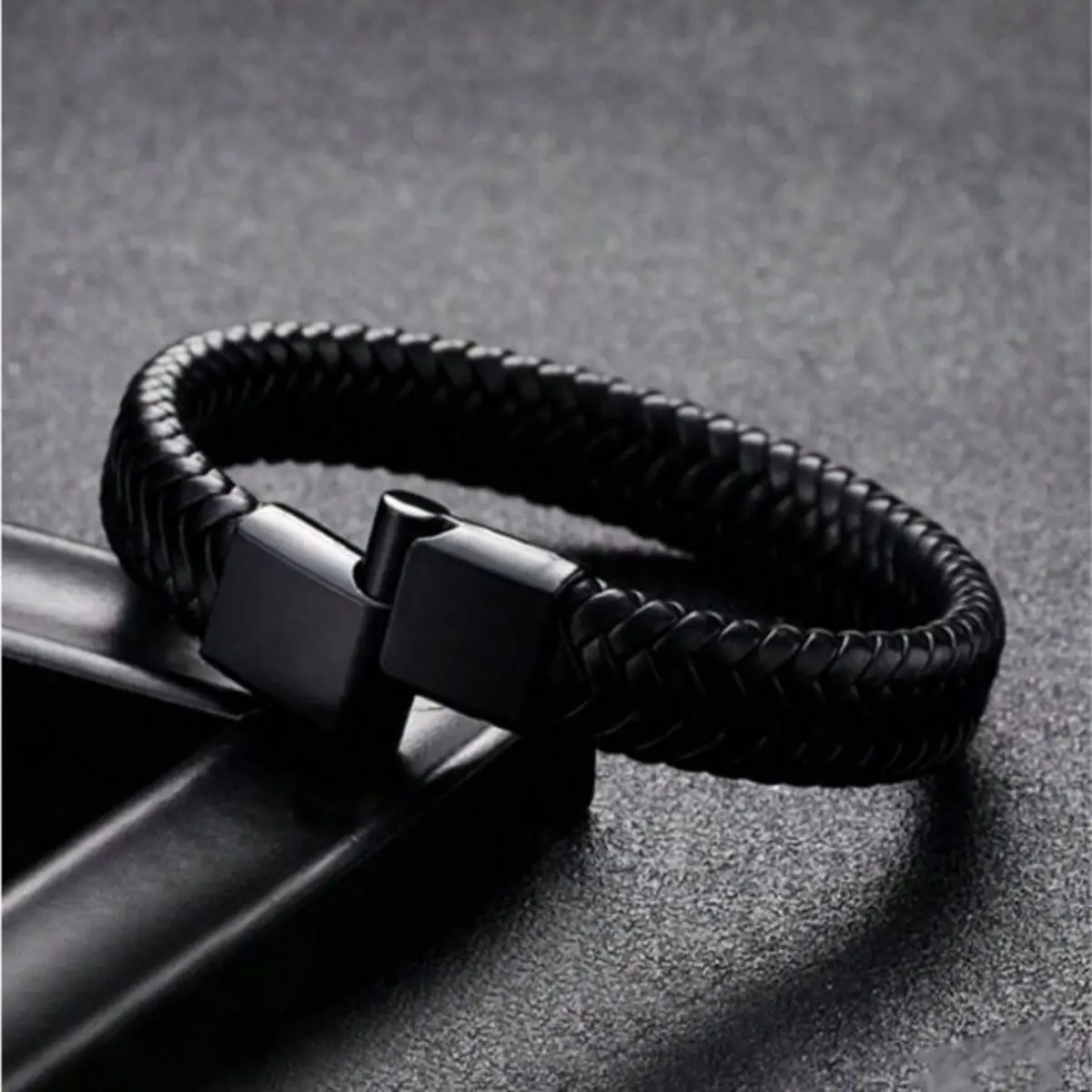 Pulseira de Couro Masculina "Simple" - Imagem 6