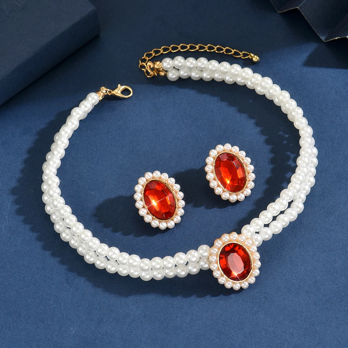 Conjunto de Joias Vintage com Pérolas e Acrílico - Imagem 7