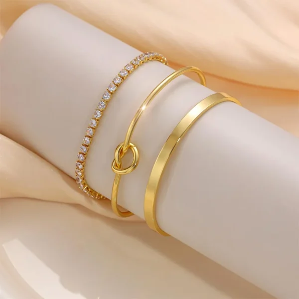 Conjunto de Pulseiras em Aço Inoxidável - Imagem 5
