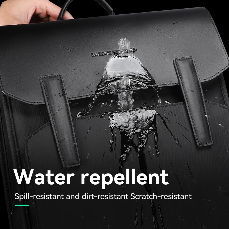 Mochila de Couro Oxford Clássica MARK RYDEN - Antifurto - Imagem 5