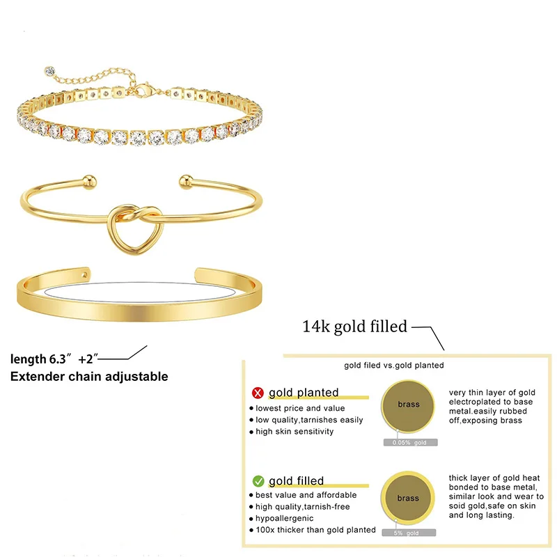 Conjunto de Pulseiras em Aço Inoxidável - Imagem 4