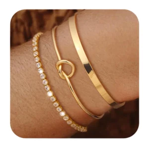Conjunto de Pulseiras em Aço Inoxidável