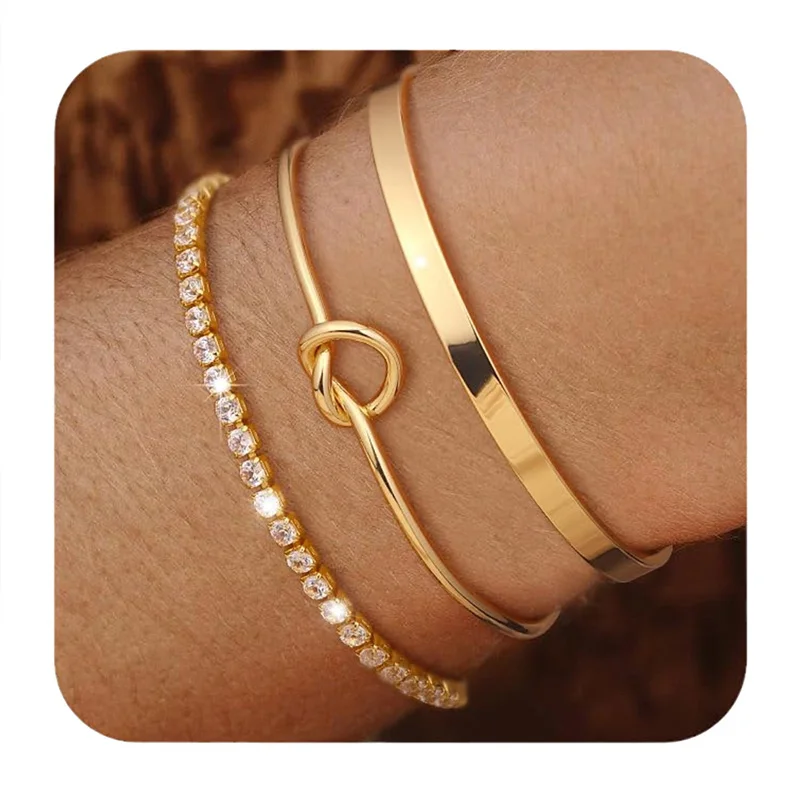Conjunto de Pulseiras em Aço Inoxidável