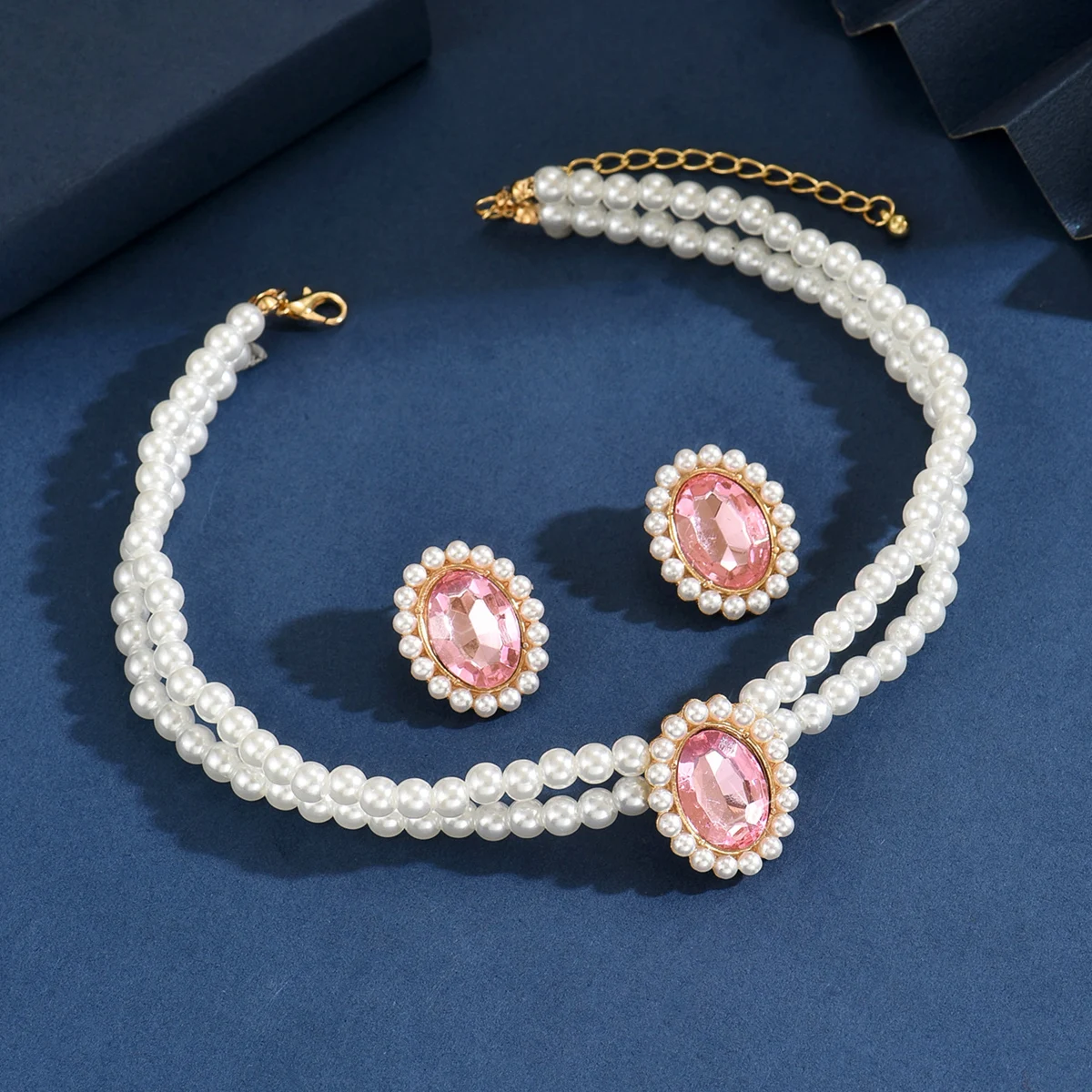 Conjunto de Joias Vintage com Pérolas e Acrílico - Imagem 10