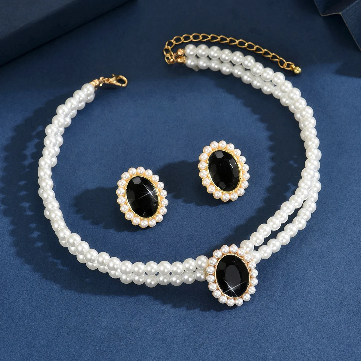 Conjunto de Joias Vintage com Pérolas e Acrílico - Imagem 11