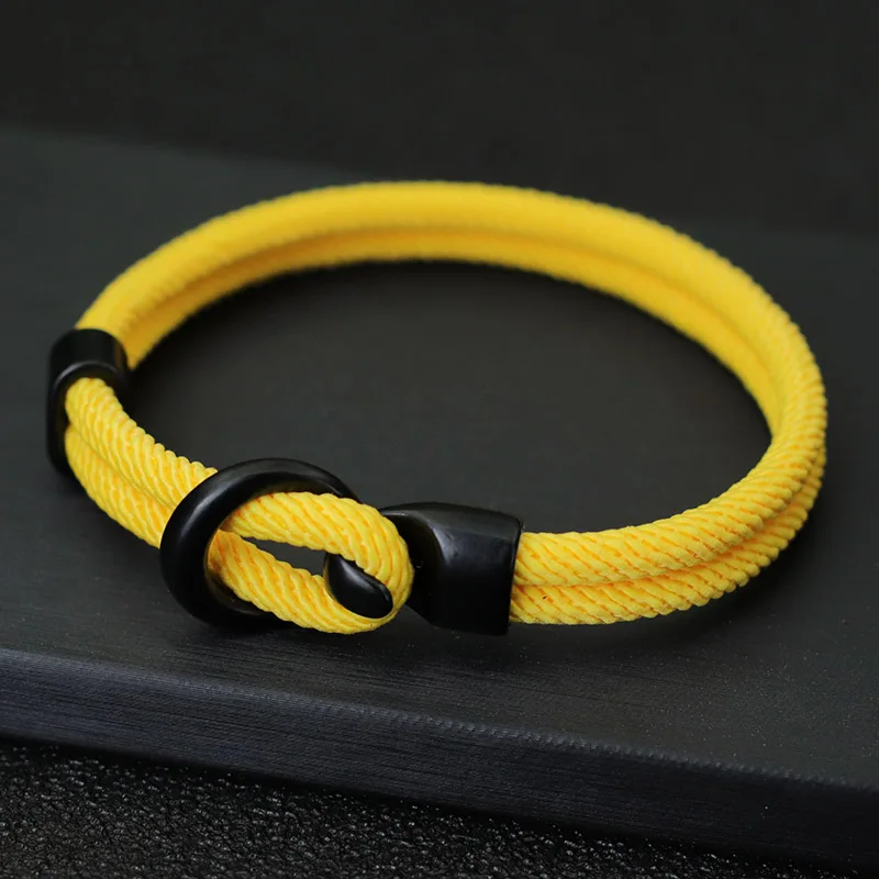 Pulseira Masculina de Corda Trançada com Fecho de Gancho em Liga de Zinco - Imagem 12