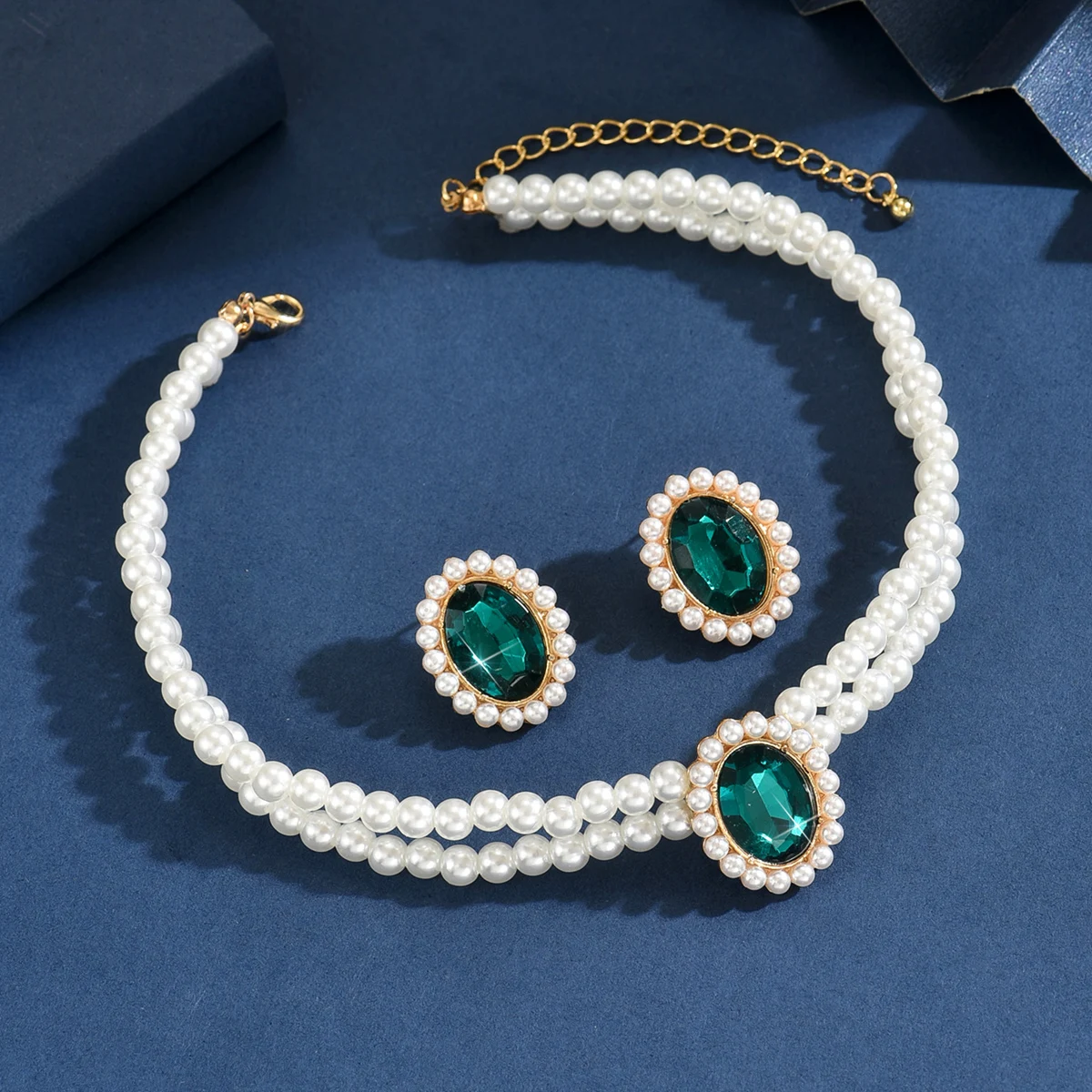 Conjunto de Joias Vintage com Pérolas e Acrílico - Imagem 5