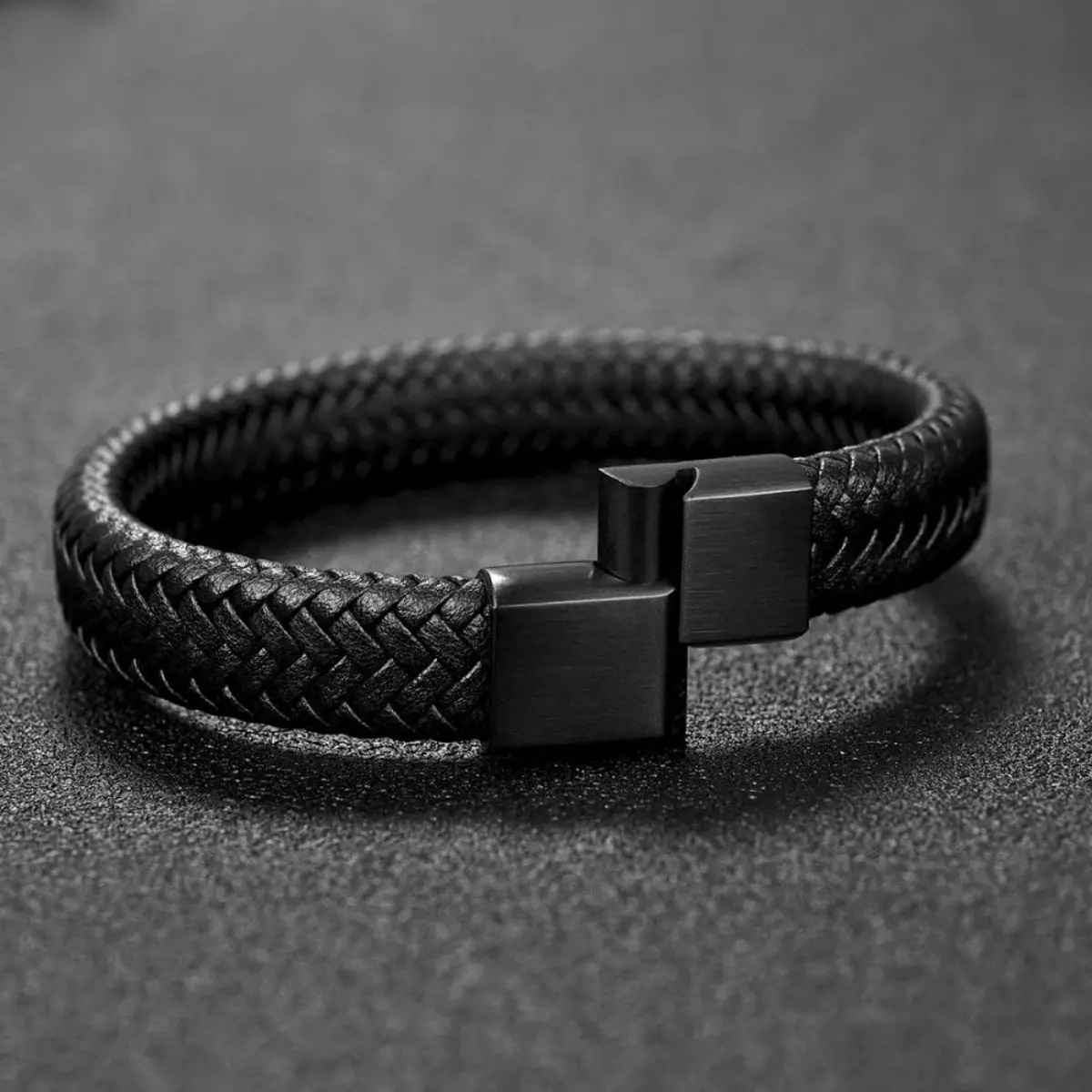 Pulseira de Couro Masculina "Simple" - Imagem 3