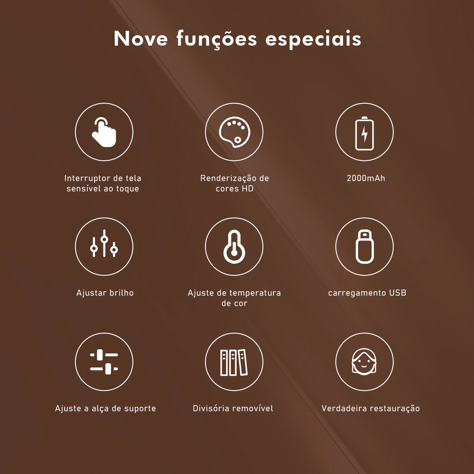 Porta Maquiagem com Espelho e Luz Led - Imagem 3