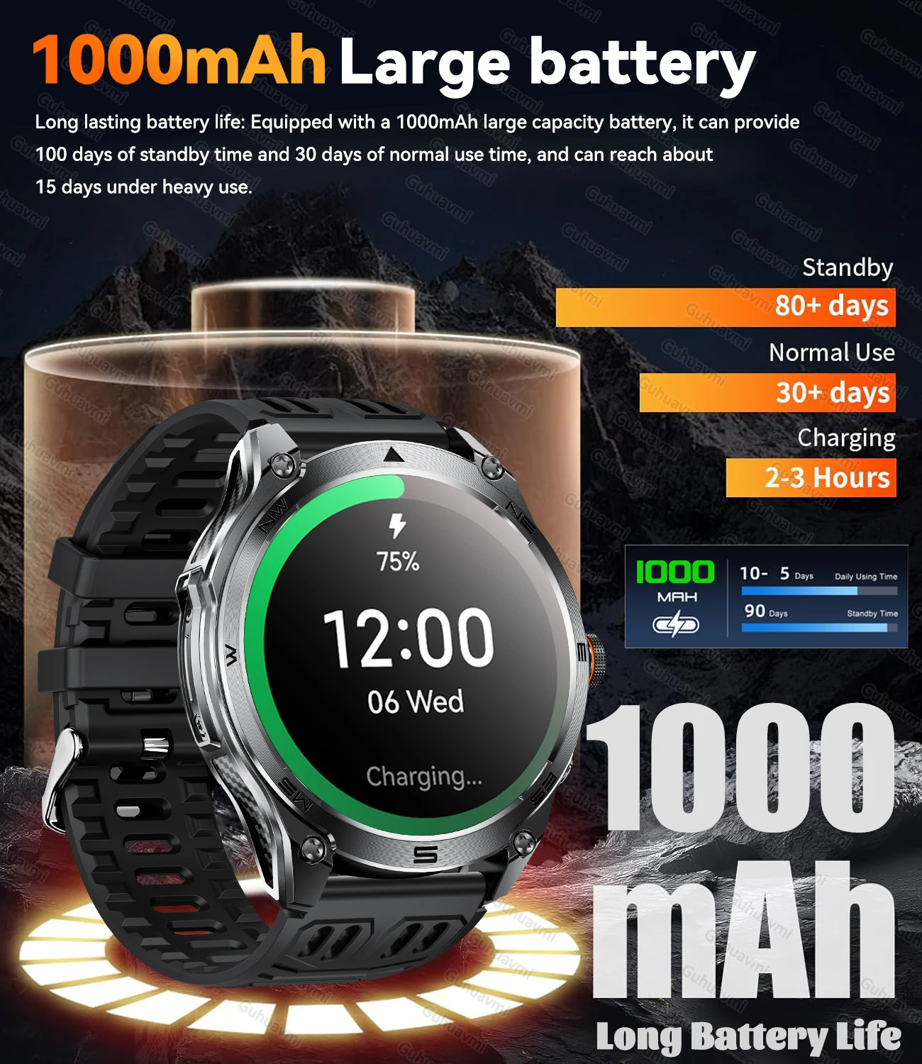 Smartwatch GUHUAVMI  T-REX 3 - Imagem 6