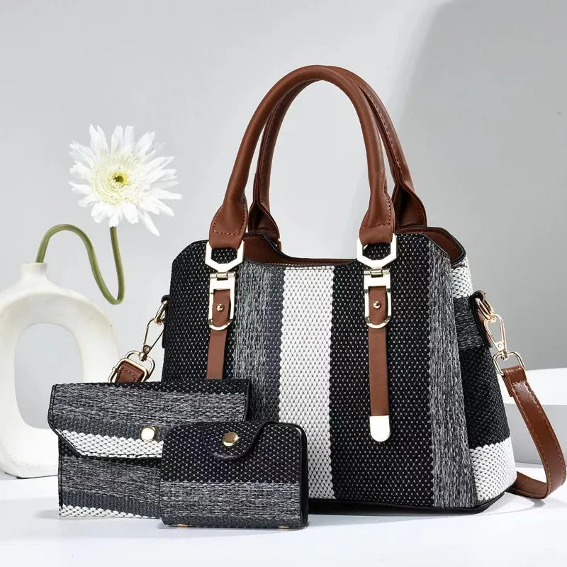 Bolsa em Conjunto de 3 em 1 Listrada - Imagem 6