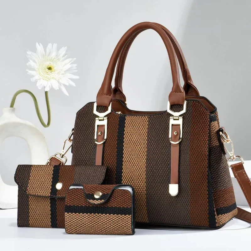 Bolsa em Conjunto de 3 em 1 Listrada - Imagem 4