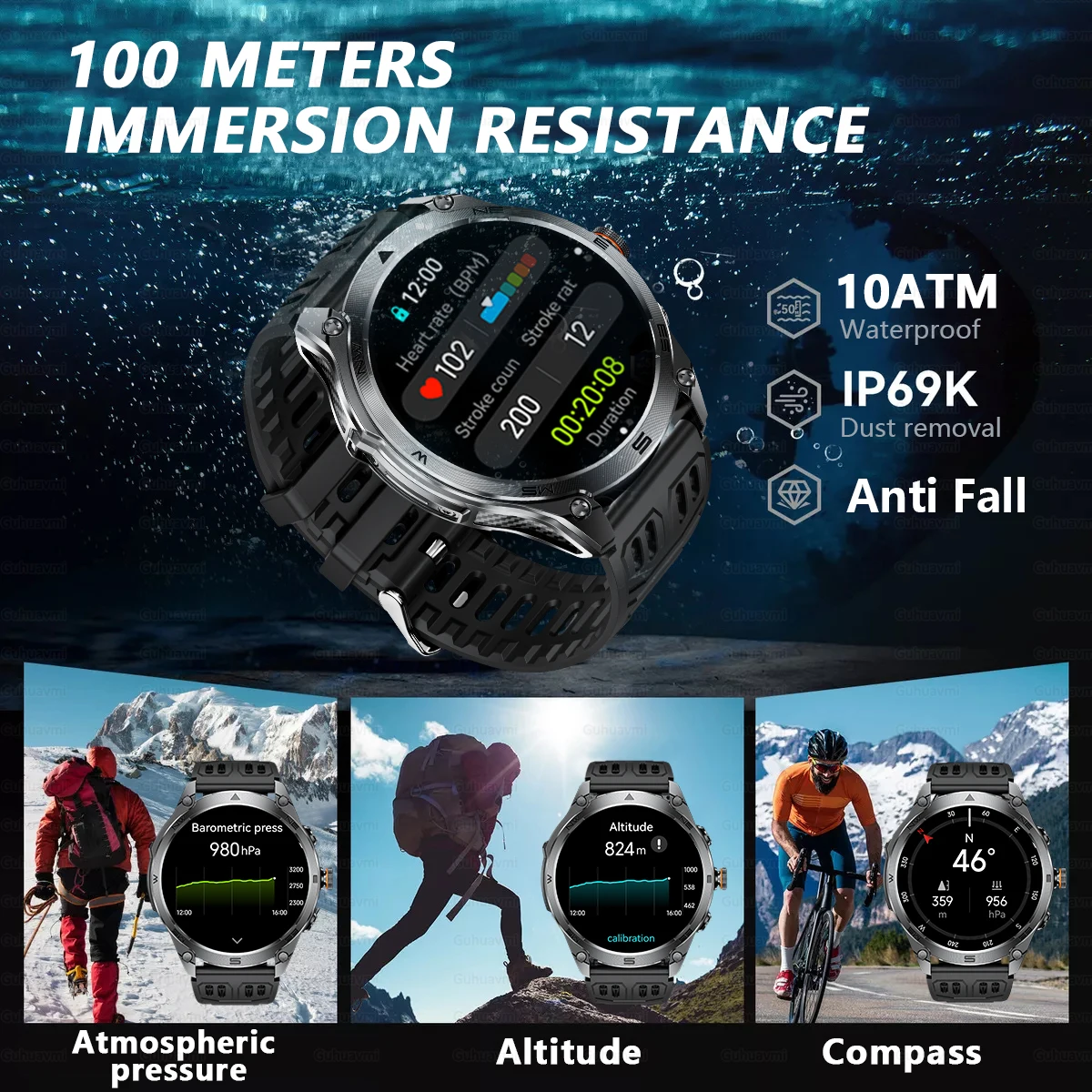 Smartwatch GUHUAVMI  T-REX 3 - Imagem 4