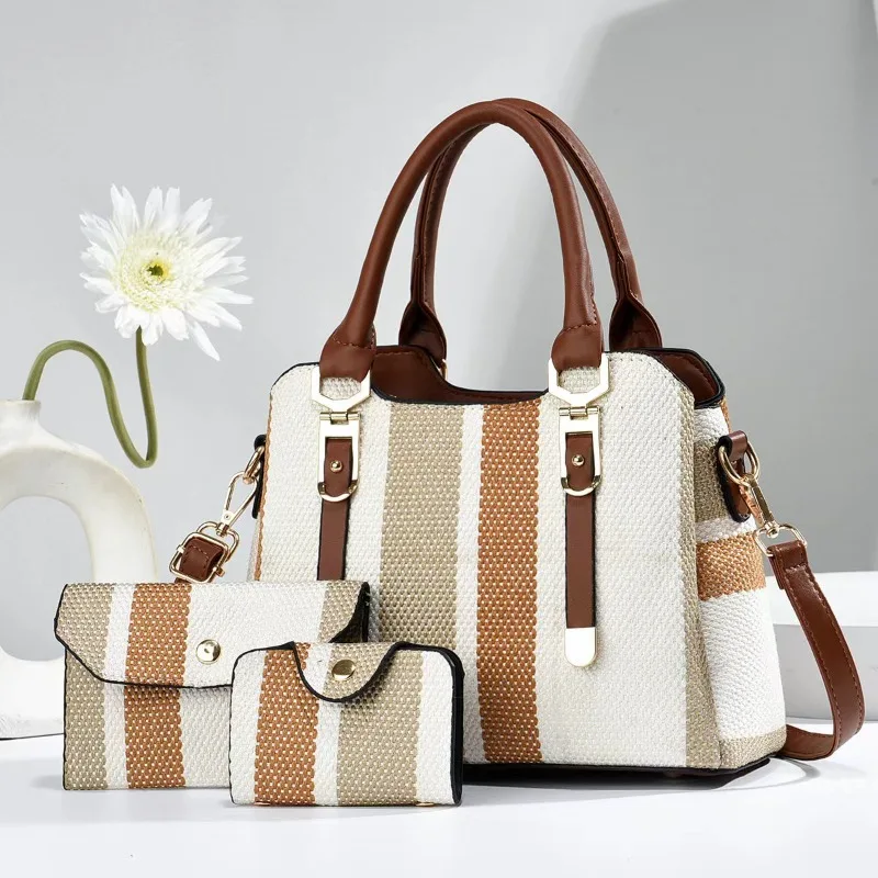 Bolsa em Conjunto de 3 em 1 Listrada - Imagem 2