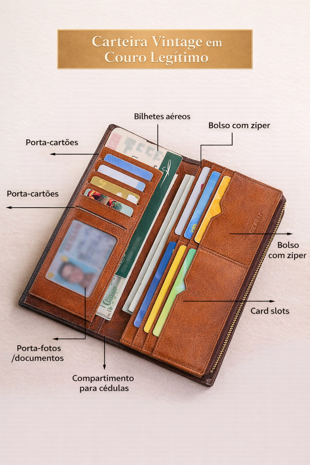 Stilo Classic Leather Organizer Long - Imagem 4